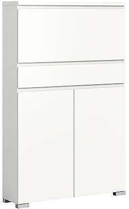 xonox.home Schuhsystem Shoelove Schuhschrank Schuhkipper Schuhaufbewahrung Kommode in weiß Nb. ca. 95x152x27 cm