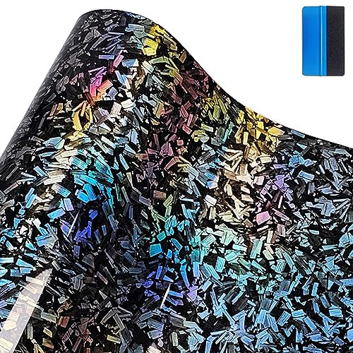 NewL, Pellicola autoadesiva per car wrapping, in composito forgiato/vinile, senza bolle, con rilascio dell’aria, decalcomania fai da te per auto, moto e altri veicoli, cangiante, 30 cm x 100 cm