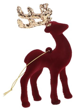 BESTonZON Weihnachtsbaum- Lebensechte Tisch-Rentier-Figur Weiches Plüsch Elch-Ornamente für Die Inneneinrichtung