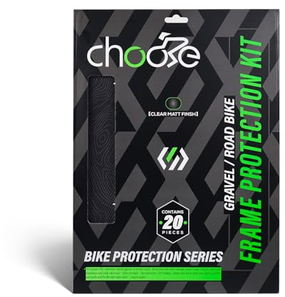 Chooee Rennrad/Gravel Fahrrad Rahmenschutzfolie,20 Stück Fahrrad Aufkleber Rahmen Set für Ober und Unterrohr, Hinterrad Ober und Untergabel,(Schwarz/Transparent)