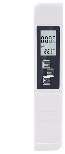 Cisixin TDS Medidor 3 en 1 TDS EC Probador de Temperatura Probador Digital de Calidad del Agua, Pluma LCD con Rango de Medición 0-9990 PPM, Para Agua Potable, Hidropónico, Piscina.