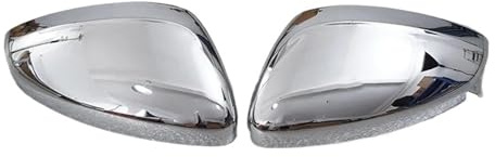 Coque rétroviseur de voiture Coque De Rétroviseur Chromée Remplacement Pour Peugeot 208 2012-2019 Accessoire De Voiture Pour Porte Droite Ou Gauche Couvercle Rétroviseur Latéral(1 Pair)