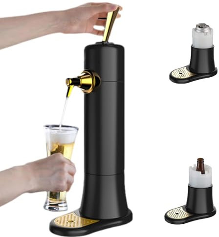 Dispensador portátil de cerveza de barril con tecnología de espuma ultrasónica, convierte latas en cerveza de barril, ideal para bares en casa y fiestas