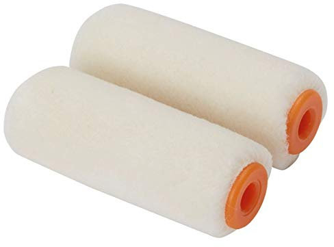 2 MINIS MANCHONS LAQUEUR POUR PETIT ROULEAU A LAQUER SURFACE LISSE PAINTURE LASURE 65 mm