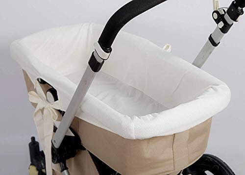 Bezug für Babywanne, hypoallergen und weich, atmungsaktiv, Innenbezug, 100% spanische Herstellung, Piqué-Beige