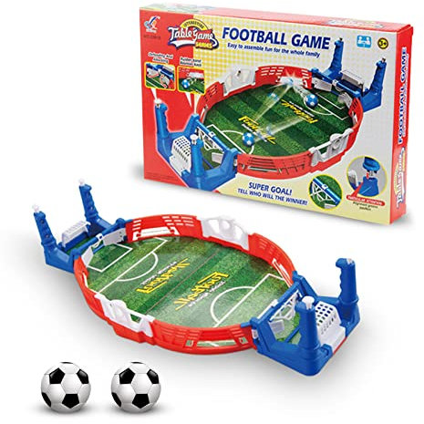Interaktives Tisch Fußball Spiel,Tischkicker Spiele,Mini-Tischfußballspiele mit 2 Fußbälle,Tischfußballspiele Desktop Interaktives Spielzeug,Innen 2 Spieler Party Tischkicker Geschenk für Kinder