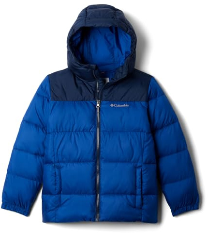 Columbia Puffect Hooded Jacket, Isolamento Thermarator, Protezione per il mento, Tasche di sicurezza, Polsini elasticizzati - Unisex per bambini