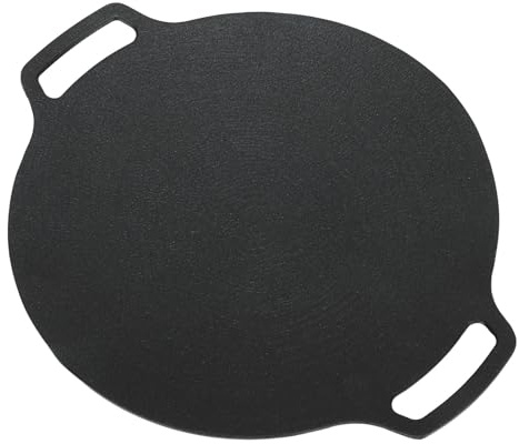 Nonstick Grill Pan, Korean BBQ Grill Pan with 6 Layer Coating for Outdoor Camping, Gas Cooker Round BBQ Griddle Pan(25cm)