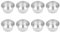 8 Stück ZONADAH Puddingförmchen Formen Einzelne Popover-Pfanne Cupcake Muffin Backform Aluminium-Backförmchen Eierkuchenformen Antihaft-Backgeschirr 2,6 x 2 x 1,3 Zoll