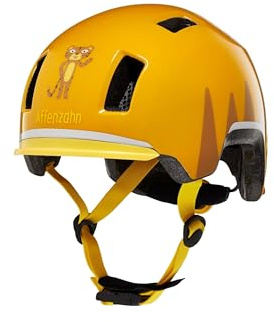 Affenzahn Casque de vélo Casque Robuste pour Enfants, Multi-Sports, pour Skateboard, Trottinette et Rollers, pour Filles et garçons Tigre - Jaune