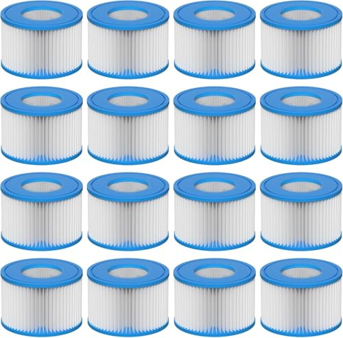 Vokowin Spa Filter VI, 16 Stück Filterkartuschen VI für Bestway Miami, Monaco Lay-Z-Spa, Vegas, Palm Springs, Flowclear Pool Filter Ersetzt die Originalkartusche 58323