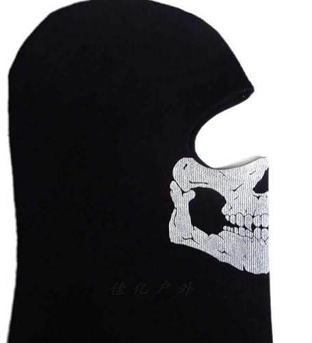 COD - Máscara de fantasma, pasamontañas de calavera, disfraz de esqueleto MW2, máscara de esquí de cabeza completa, máscara de punto resistente al viento, calentador para bicicleta, monopatín,