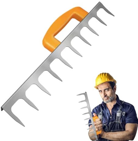 Truelle à encoche à dents de mortier, truelle de nivellement du béton - Truelles précises à main et à encoches - Outil professionnel de construction de carreaux de longue durée pour les concepteurs am