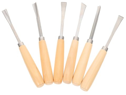 GARIOUANS 6 pièces Outils de Sculpture sur Multifonctions Couteaux à Main Kit de Gravure pour Travaux Manuels Lames Polies Résistantes Maniabilité Facile