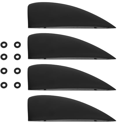 Milisten Juego de Aletas de Repuesto para Tabla de Surf - Aleta Central Desmontable de plástico Negro - Accesorios para Sup - Estabilizador de Kayak - Divisor de Agua para Tablas de Surf y Paddle