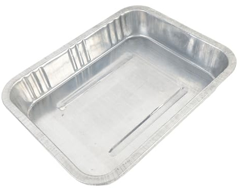 Tbest Bandeja de Goteo de Aceite Galvanizada de 13 litros de Capacidad Recoge Eficientemente los Residuos de Automóviles y Motocicletas Universal para Taller de Mantenimiento