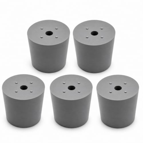 5 Gummiproppar 38/31 mm Hål 7 mm - Damejeanne, Jäsrör