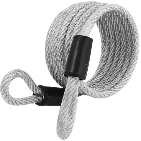 Master Lock 65D Self-Coiling Cable with Looped Ends, 6-Foot, 1/4-inch Diameter, silver