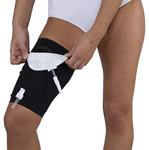 Comfisleeve Poche à urine suspendue pour cuisse Blanc Taille M