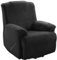 TIANSHU Samt Ruhesessel bezüge, Stretch Sesselschoner Elastisch Plush Couchbezug stilvolle Luxus-Möbelbezüge Anti-Rutsch-High Stretch Relaxsessel bezüge(Ruhesessel,Schwarz)