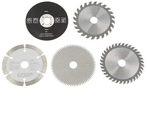 Hoja de sierra, 5 piezas de 85 mm de diámetro interno Mini hoja de sierra circular de carburo de 15 mm para máquinas de corte de mármol sierras manuales eléctricas sierras de mesa deslizante