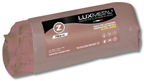Lux Metal Brown Z Ultra Hard Polishing Abrasive Paste 700 Grams Pre Polishing Roughing Eliminates Oxide and Rust for Aluminum Stainless Steel Brass Copper Bronze