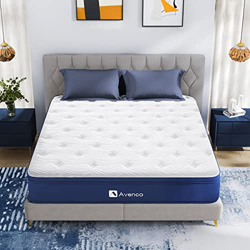 Avenco Matratze 180x200, Dicke 18 cm, H2 unabhängige Taschenfederkernmatratze, hochwertiger Schaumstoff, bietet perfekte Unterstützung, erholsamen und entspannenden Schlaf, CertiPUR-US Zertifiziert