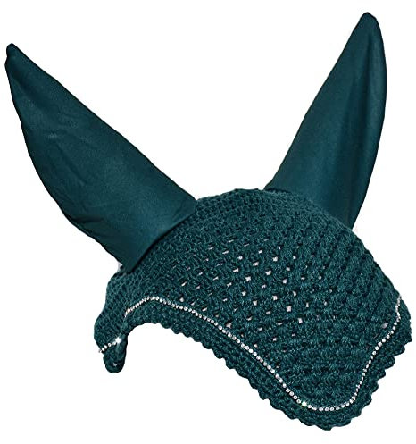 Rhinegold Diamante Fliegenhaube/Geräuschdämpfer - Cob-Peacock Green