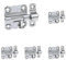 Alberts 123352 Grendelriegel | mit Knopfgriff und ohne Feder | galvanisch gelb verzinkt | Platte 33 x 35 mm | Bolzen-Ø 7 mm (Packung mit 5)