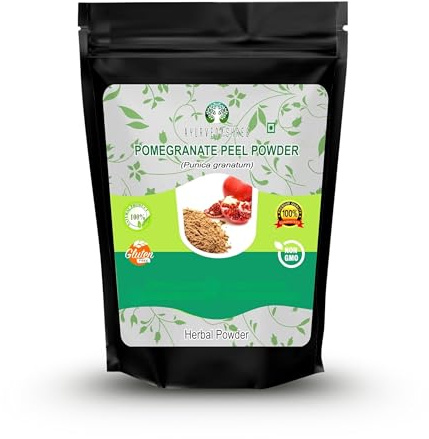 Ayurvedashree granatäpple skalpulver, 50 g, antioxidant för huden, främjar en ung hud, naturligt granatum, glutenfri och GMO-fri, hudvård, 50 g (1 styck)