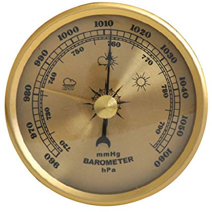 70mm Barometer Pressure Gauge for Decorating All Styles of Home Predict Weather Accurately Elegant Design Lightweight Humidy and Temperature Gauge