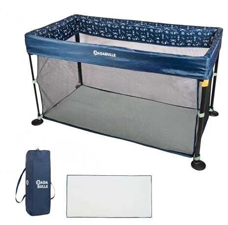Badabulle Easy Clip Baby Reisebett mit Matratze | kompakt | einfacher Auf- und Abbau | ab Geburt bis zu 3 Jahren