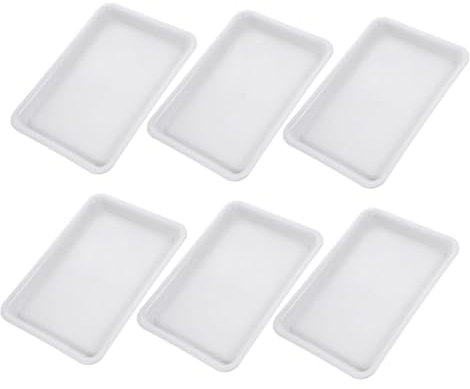 Abaodam Bandejas para Macetas 6 Piezas Platillos para Plantas Interiores y Exteriores Rectangulares 29x19,5 Cm Bandeja Recolectora De Agua Duradera y Antideslizante para Jardinería