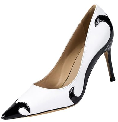 Generisch Women's High Heel Mary Jane Pumps - Comfortable Wedding and Party Shoes with Lace for Evening