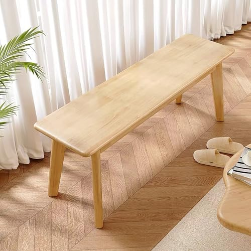 BAYTEWJX Banco de Comedor de Madera Taburete de Entrada Moderno Banco de Mesa de Cocina para Cocina Salón Vestíbulo Dormitorio.(Original Wood,100x30x45cm)