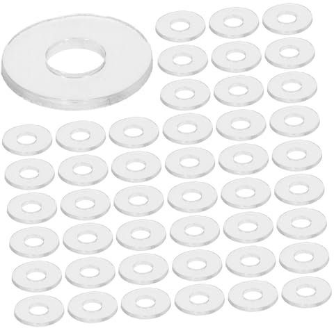 NULYLU 500 Pezzi Rondelle Piatte Rotonde in Vinile Guarnizioni Ricambio Resistenti All'usura Per Manutenzione Doccia e