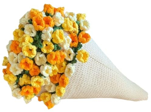 JDNH Manta de flores de ganchillo para adultos principiantes hecha a mano con tutorial de video paso a paso (idioma español no garantizado)