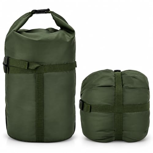 MOOCY Compression Stuff Sack, 12L, Green, 1 Pack