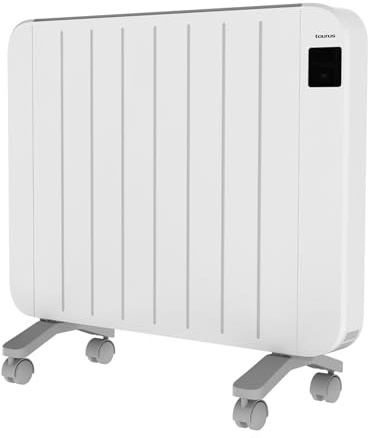 Taurus – Elektrisk radiator Nepal 2000 | 10 element | 2 000 W | Vägg- eller golvmontering | Justerbar termostat | 24/7 programmering | LCD-skärm | Tyst | Total avstängningsknapp