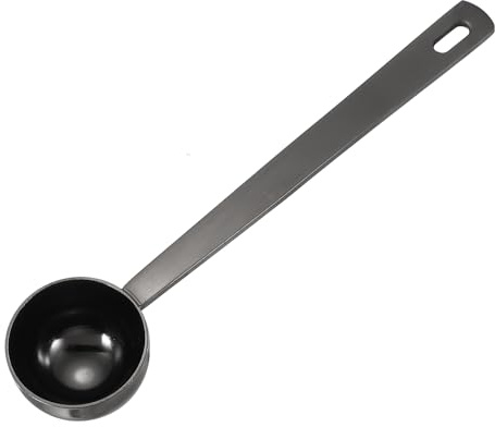 QUARKZMAN Cucchiai Dosatore, 10ml Cucchiaio Da Tavolo Con Manico Lungo Cucchiaino Da Caffè Per Caffè Macinato Tè Zucchero Cucina Cottura Al Forno, Nero
