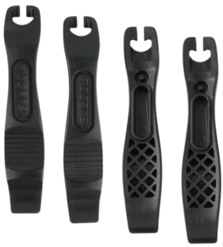 Rundago 4 stycken cykeldäcklyft, däcklyft, cykelkapplyft, cykeldäckborttagningsverktyg, för däckbyte för cross, trekking, vägcykel, MTB-däck, svart