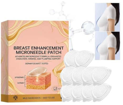 Bröstförstorande plåster 10 Stycken Med Närande Effekt För Ökad Elasticitet | Plåster till bröstmassage och fyllighet Bra present till flickvän, fru, systrar och kvinnor vid födelsedag, resor och