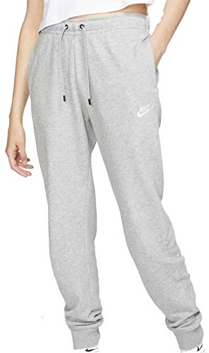 Nike Damen Hose Sportswear Essential Tight Fleece Pants, Dk Grey Heather/White, XL, BV4099-063