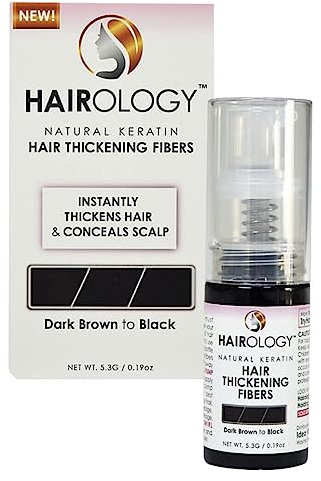 Hairology Hair Building Thickening Fibers, Black, 0.2 Ounce