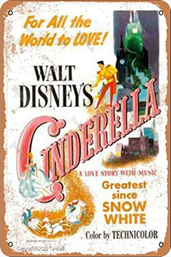 Placa decorativa para decoración de casa, cocina, baño, granja, jardín, garaje, citas inspiradoras, decoración de pared para todas las cosas del mundo a amor!Whlt Disneys Cenicienta de 20 x 30 cm