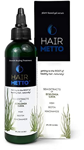 HAIRMETTO® Ecklonia Cava Extrakt Haarwachstumsserum – Styling-Gel mit Vitaminen MSM, Niacinamid & Biotin – Haarwachstums-Booster für alle Haartypen – 118 ml