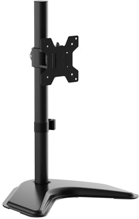 AISENS - DT32TSR-283 - Soporte de Mesa con Peana Eco Giratorio e Inclinable para Monitor/TV 10Kg de 17-32, Negro