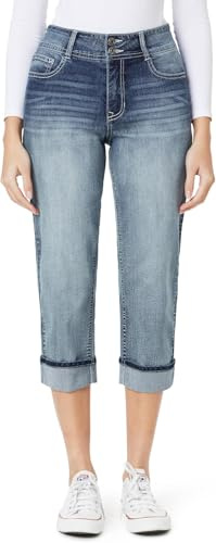 Angels Forever Young Bling Capri Jeans for Women, Verona, 12