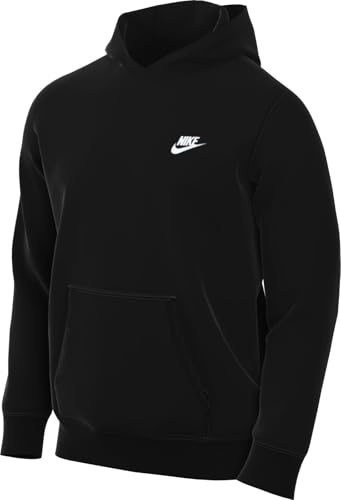 NIKE FN3866-010 Club Sweatshirt Homme Black/Black/White Taille L