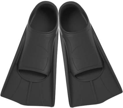 Swimming Fins Children, 100% Silicone Short Fins Children, Silicone Snorkel Fins, Training Fins, Lightweight Short Training Fins, Fins Training Swimming Fins for Boys Girls XXS Black